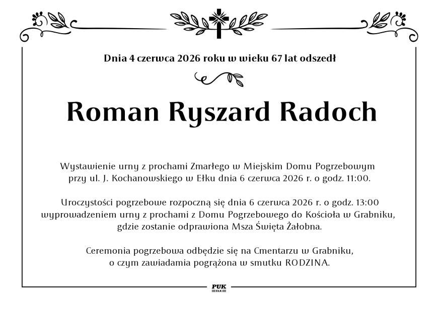 Roman Ryszard Radoch - nekrolog